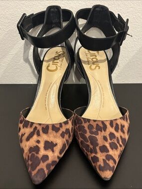 Sam Edelman Leopard Tabitha Ankle Strap Pumps